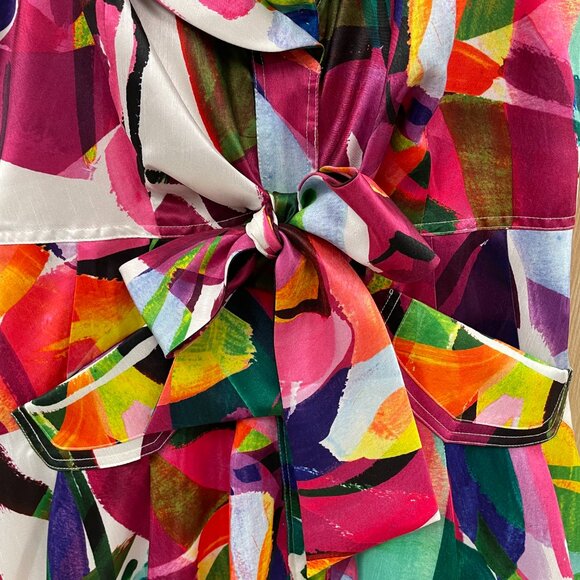 Samuel Dong Pink Print Dress Size M NWT - Picture 3 of 5